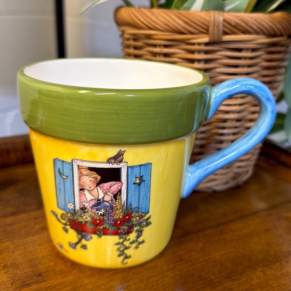Mary Engelbreit Planter 1999 Vintage Bloom Where You’re Planted